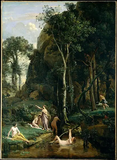 Diana and Actaeon (Diana Surprised in Her Bath), Camille Corot, 1836, oil on canvas