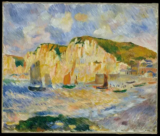 Sea and Cliffs, Pierre-Auguste Renoir, ca. 1885, oil on canvas