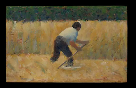 The Mower, Georges Seurat, 1881–82, oil on wood