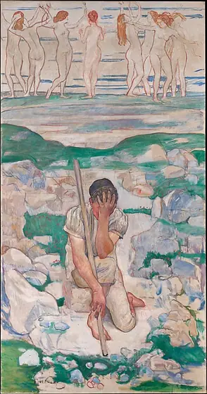 The Dream of the Shepherd (Der Traum des Hirten), Ferdinand Hodler, 1896, oil on canvas