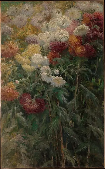 Chrysanthemums in the Garden at Petit-Gennevilliers, Gustave Caillebotte, 1893, oil on canvas