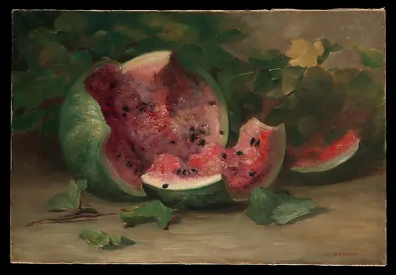 Untitled (Cracked Watermelon), Charles Ethan Porter, ca. 1890, oil on canvas