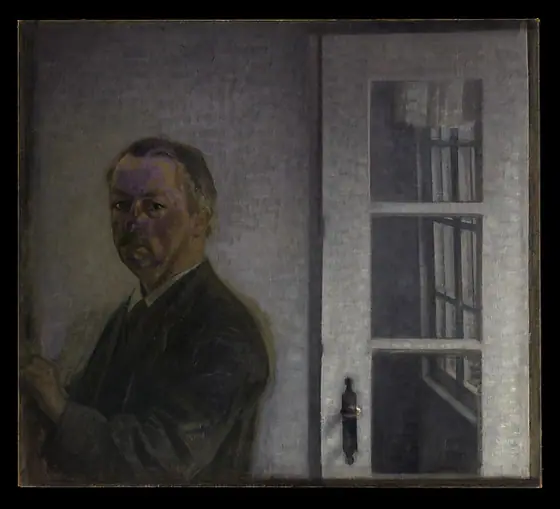 Self-Portrait at Spurveskjul, Vilhelm Hammershøi, 1911, oil on canvas