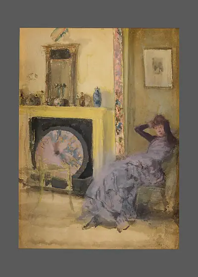The Yellow Room, James McNeill Whistler, ca. 1883–84, watercolor and gouache on paperboard