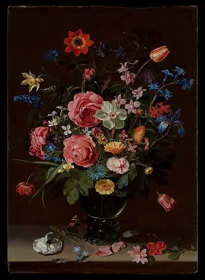 A Bouquet of Flowers, Clara Peeters, ca. 1612, oil on wood