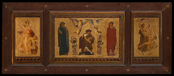 Study for the Ceiling of the Marquand Music Room, Frederic Leighton, ca. 1886, oil and gold on canvas