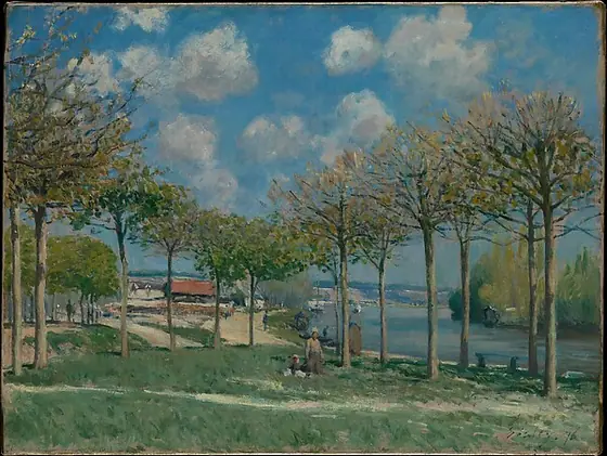 The Seine at Bougival, Alfred Sisley, 1876, oil on canvas