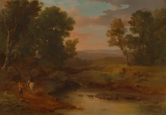 Landscape, George Inness, c. 1852, oil on canvas