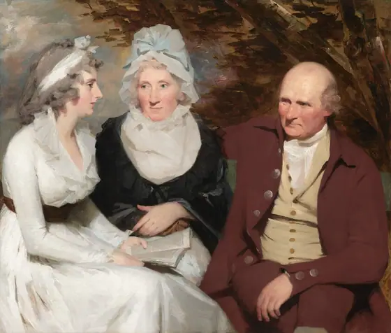 John Johnstone, Betty Johnstone, and Miss Wedderburn, Henry Raeburn, c. 1790/1795, oil on canvas