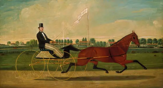 The Trotter, Charles S. Humphreys, c. 1860, oil on canvas