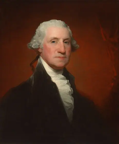 Shown from the chest up, an older man with pale, peachy skin, wearing a high-collared black coat and a cream-white, ruffled collar, is shown against a deep wine-red background in this vertical portrait painting.