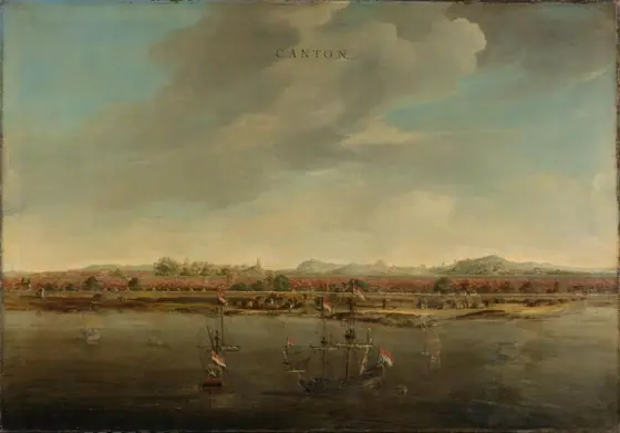 Trading posts of the Dutch East India Company (VOC), Johannes Vinckboons, c. 1662 - c. 1663, oil on canvas