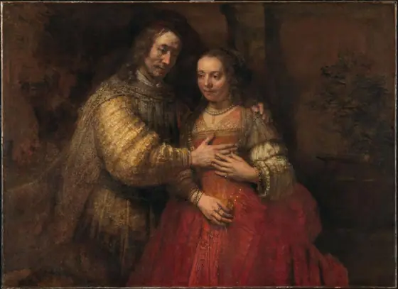 Isaac and Rebecca, Known as ‘The Jewish Bride’, Rembrandt van Rijn, c. 1665 - c. 1669, oil on canvas