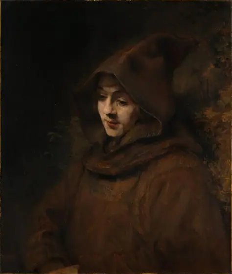 Rembrandt’s Son Titus in a Monk’s Habit, Rembrandt van Rijn, 1660, oil on canvas