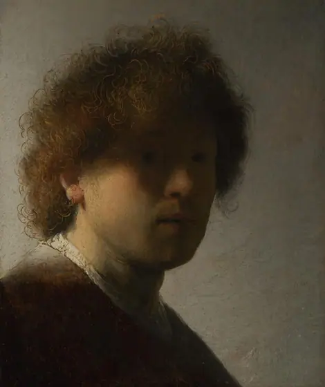 Self-portrait, Rembrandt van Rijn, c. 1628, oil on panel