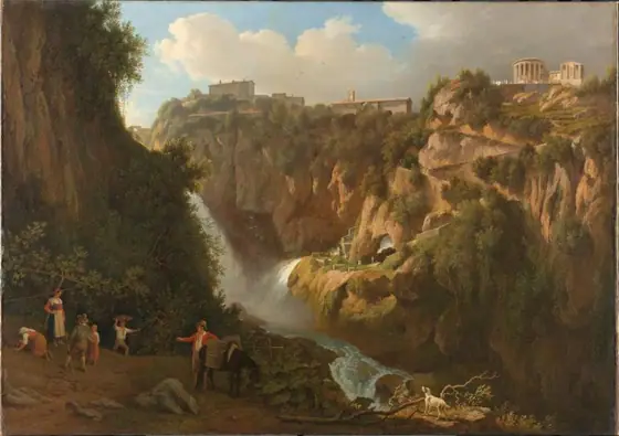 The Waterfall at Tivoli, Abraham Teerlink, 1824, oil on canvas