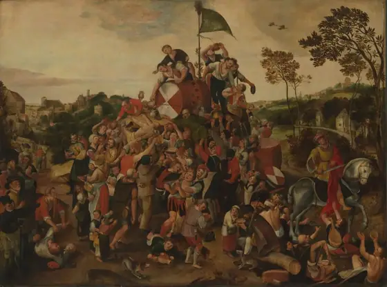 The St Martin's Day Kermis, Peeter Baltens, c. 1540 - c. 1598, oil on panel