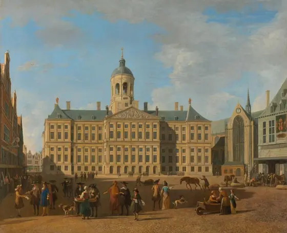 The Town Hall on Dam Square, Amsterdam, Gerrit Berckheyde, 1693, oil on canvas