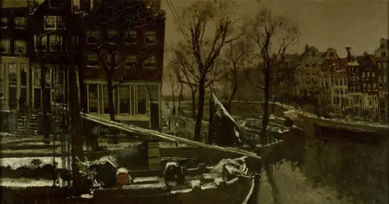 Winter in Amsterdam, George Hendrik Breitner, c. 1900 - c. 1901, oil on canvas