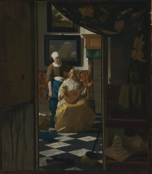 The Love Letter, Johannes Vermeer, c. 1669 - c. 1670, oil on canvas