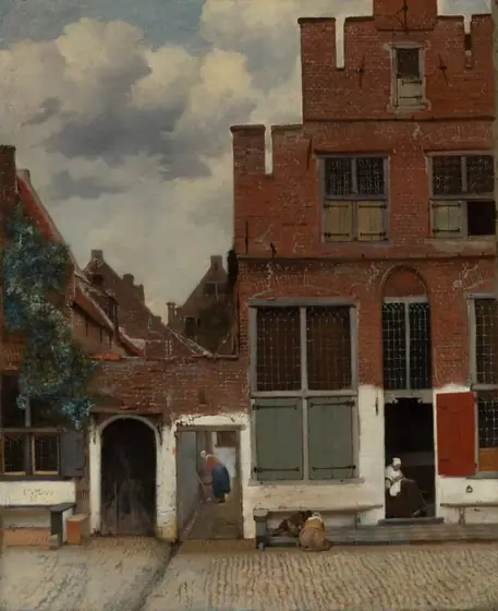 View of Houses in Delft, Known as ‘The Little Street’, Johannes Vermeer, c. 1658, oil on canvas