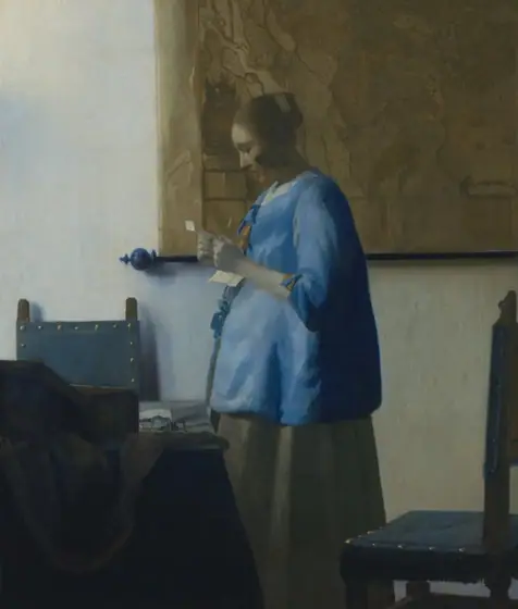 Woman Reading a Letter, Johannes Vermeer, c. 1663, oil on canvas