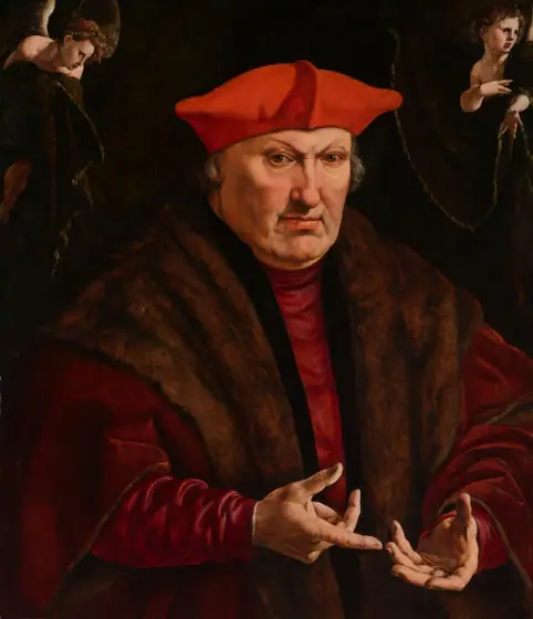 Portrait of Erard de la Marck, Jan Cornelisz Vermeyen, c. 1528 - c. 1530, oil on panel