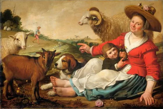 The Shepherdess, Jacob Gerritsz Cuyp, 1628, oil on canvas