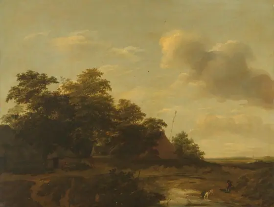 Landscape with a Farm, Jan Vermeer van Haarlem the Elder, 1648, oil on panel