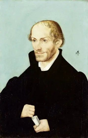 Philipp Melanchthon, Leading Figure of the Reformation, Lucas Cranach the Elder, 1540 - 1560, oil on panel