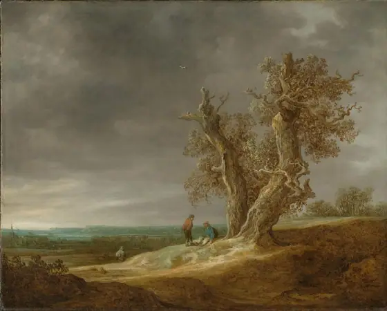 Landscape with Two Oaks, Jan van Goyen, 1641, oil on canvas