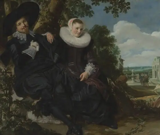 Portrait of a Married Couple, Likely Isaac Abrahamsz Massa and Beatrix van der Laen, Frans Hals, c. 1622, oil on canvas