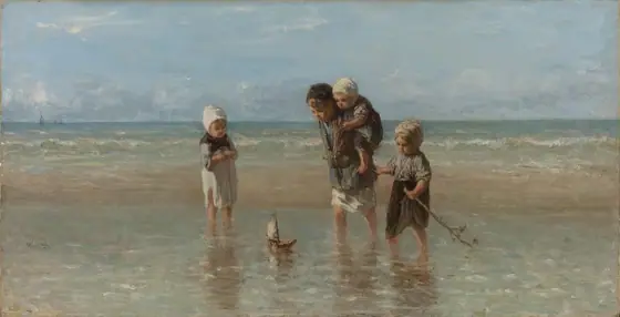 Children of the Sea, Jozef Israëls, 1872, oil on canvas