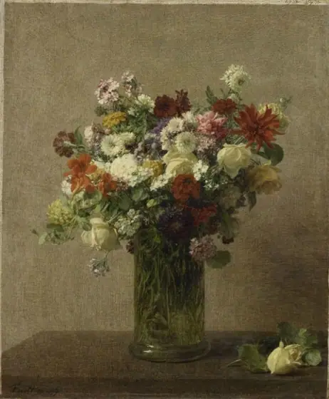 Flowers from Normandy, Henri Fantin-Latour, 1887, oil on canvas