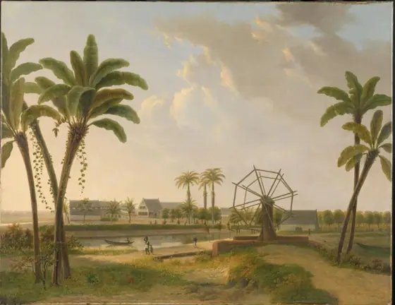 View of the Coffee Plantation Marienbosch in Surinam, Willem de Klerk, 1829 - 1876