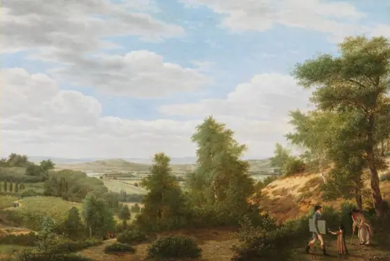 View of the Valley of Montmorency near Saint-Leu-la-Forêt, Pieter Rudolph Kleijn, 1808, oil on canvas