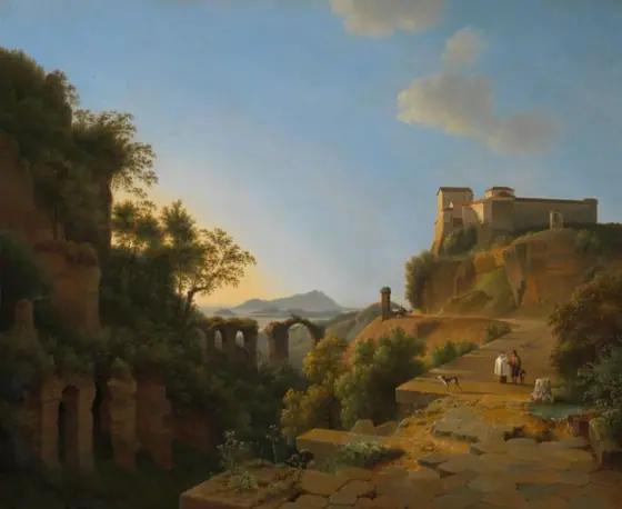 The Gulf of Naples with the Island of Ischia in the Distance, Josephus Augustus Knip, 1818, oil on canvas