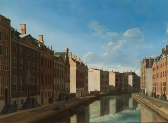 View of the Golden Bend in the Herengracht, Gerrit Berckheyde, 1671 - 1672, oil on panel