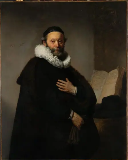 Johannes Wtenbogaert, Rembrandt van Rijn, 1633, oil on canvas