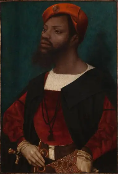 Portrait of an African Man (Christophle le More?), Jan Jansz Mostaert, c. 1525 - c. 1530, oil on panel