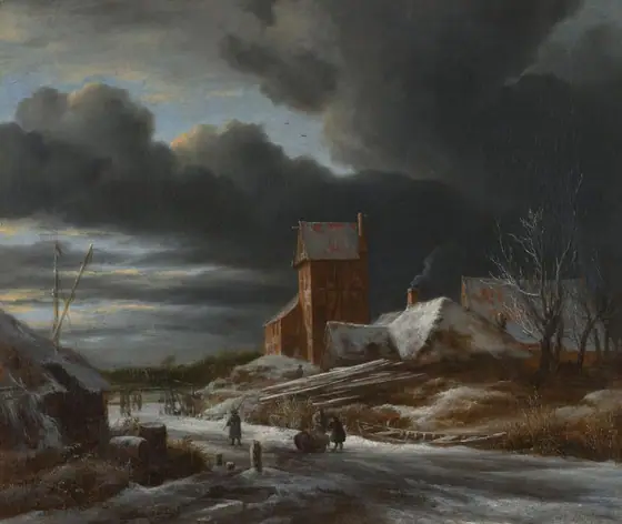 Winter Landscape, Jacob van Ruisdael, c. 1665, oil on canvas