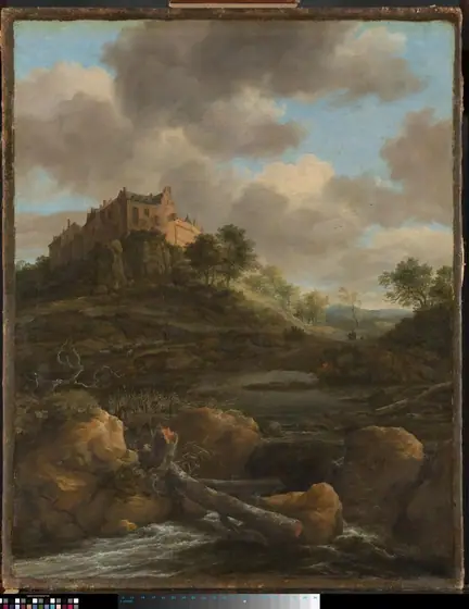 Bentheim Castle, Jacob van Ruisdael, 1650 - 1682, oil on canvas