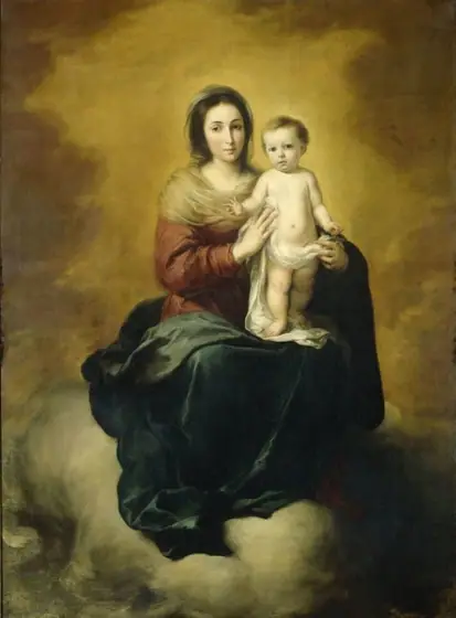 Virgin and Child, Bartolomé Esteban Murillo, c. 1670, oil on canvas