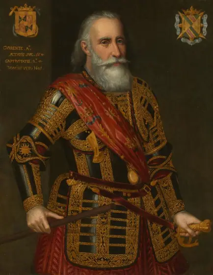 Portrait of Francisco Hurtado de Mendoza, Daniel van den Queborn, 1601, oil on canvas