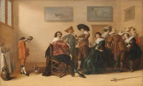 Merry Company in a Room, Anthonie Palamedesz, 1633, oil on panel