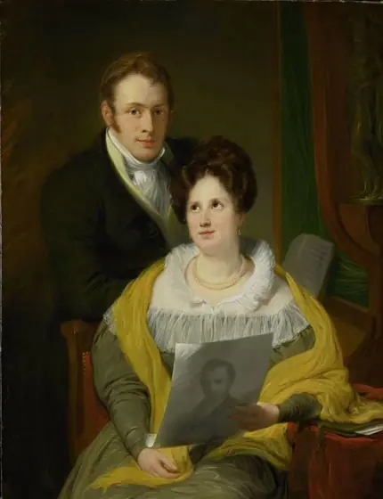 Portrait of a Woman and a Man, Jan Willem Pieneman, 1829, oil on canvas