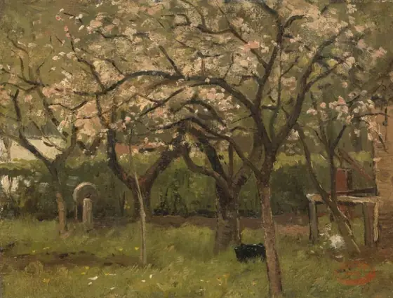 Blossoming Tree in an Orchard, Geo Poggenbeek, c. 1873 - c. 1903