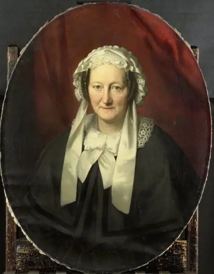 Portrait of Johanna Maria Parvé, Wife of Hendrik André Cornelis Tierens, Bastiaan de Poorter, 1857, oil on canvas