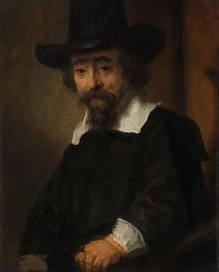 Portrait of Ephraim Bueno, Rembrandt van Rijn, 1645 - 1647, oil on panel