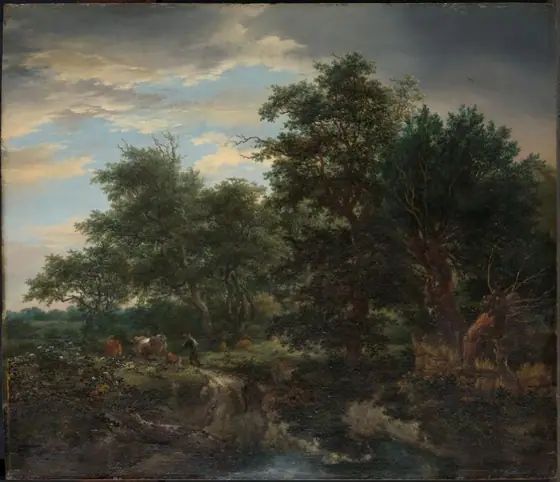 Forest Scene, Jacob van Ruisdael, 1653, oil on panel